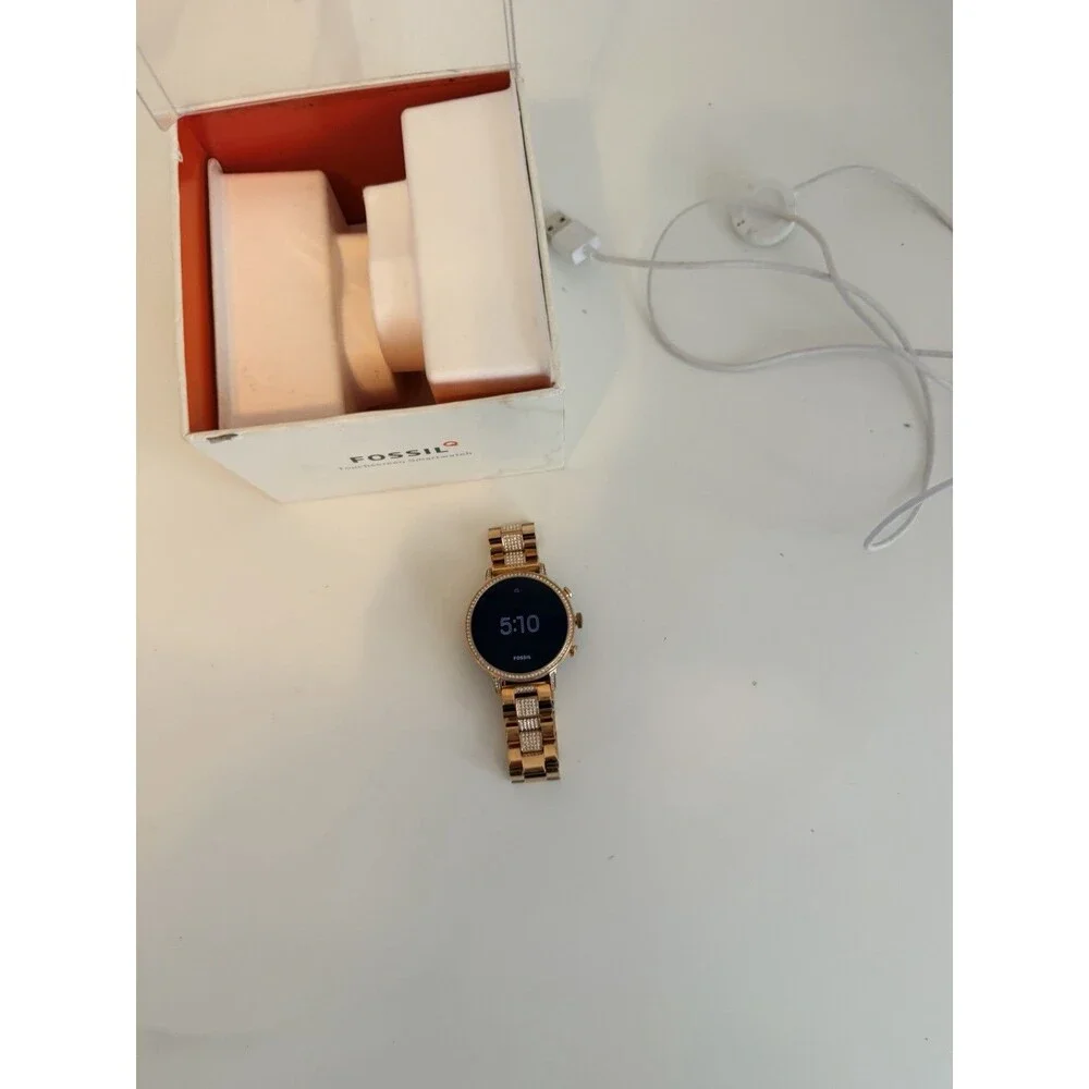 Fossil Gen 4 Smartwatch Venture HR 40mm - Rose Gold-Tone Stainless Steel FTW6011